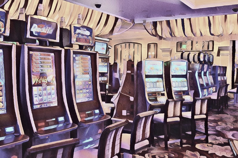 A casino slot floor